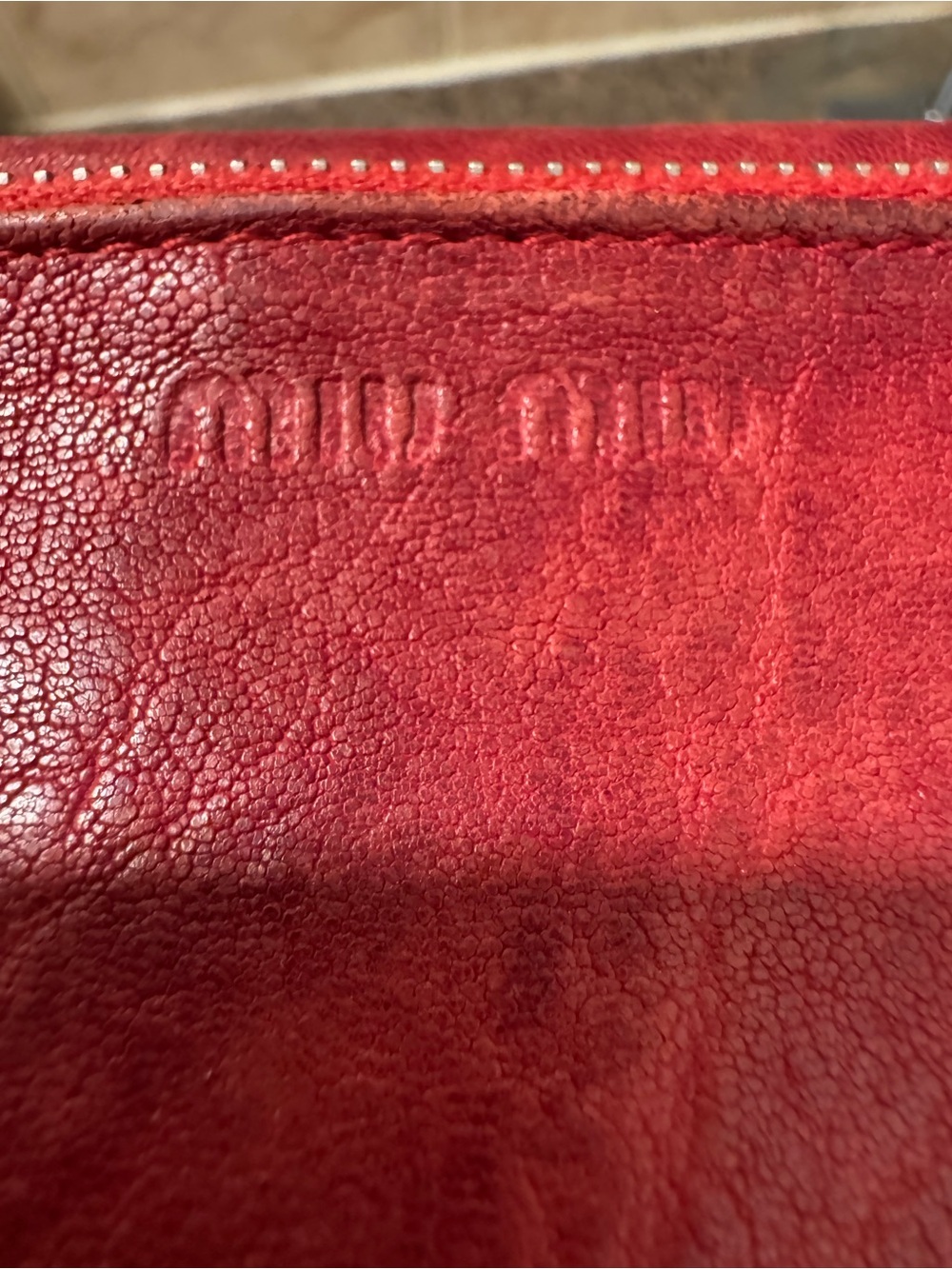 Miu Miu Vintage y2k Red Leather novelty Belt Buckle Wallet. - Picture 8 of 16